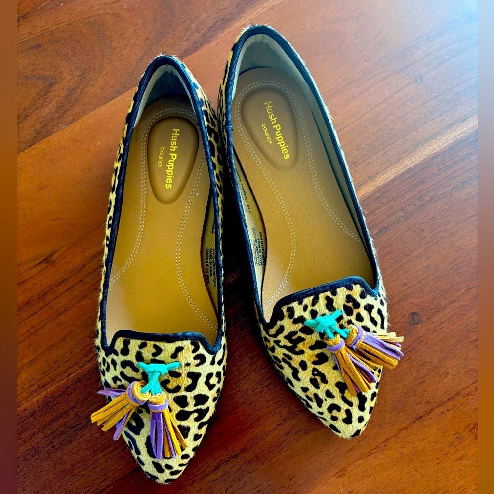 Hush Puppies Bounce Leopard Print Flat